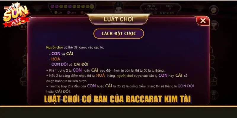 Quy tắc chơi Baccarat Kim Tài cần ghi nhớ