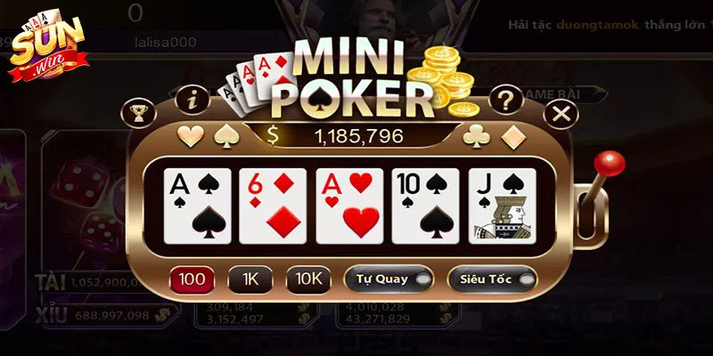 Điểm thu hút của bộ môn mini poker